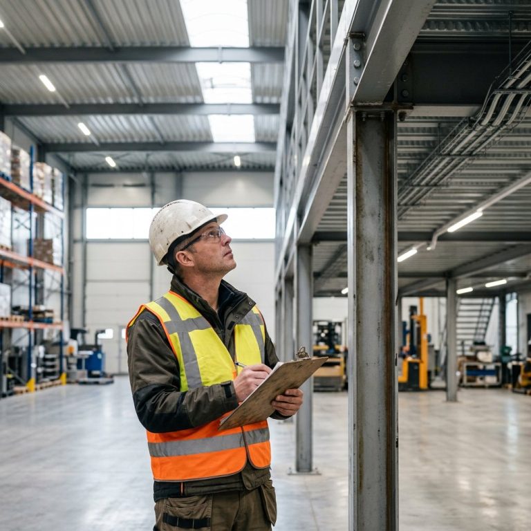 Entresolvloerkeuring in het magazijn